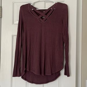 American Eagle Soft and Sexy Purple Long Sleeve SP